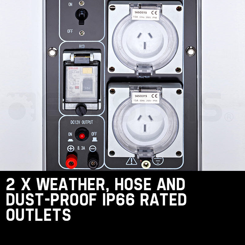 Portable Diesel Generator GenPower 8.4kW Peak Single Phase Key Start 460cc Engine Commercial