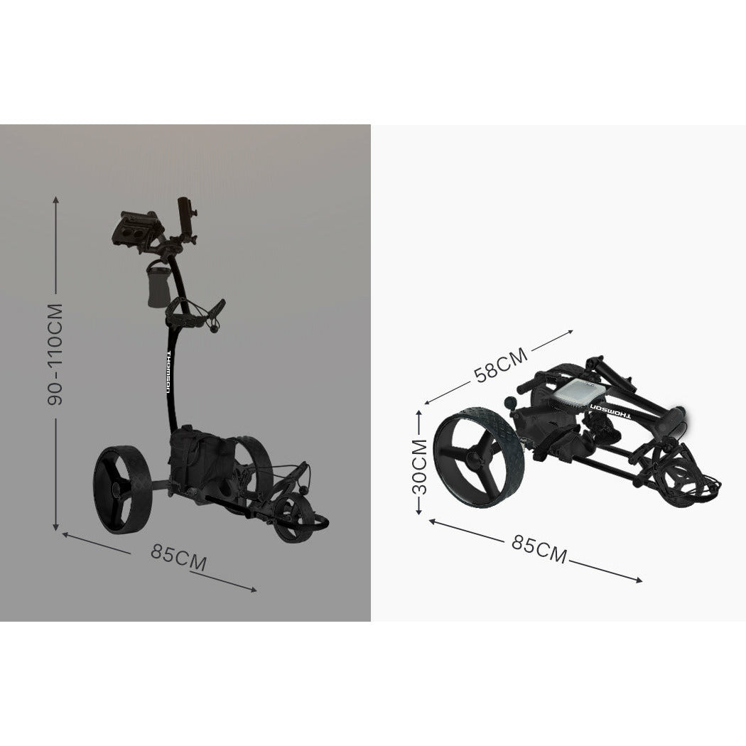 THOMSON Electric Golf Buggy Motorised Battery Powered Operated Trolley Trundler