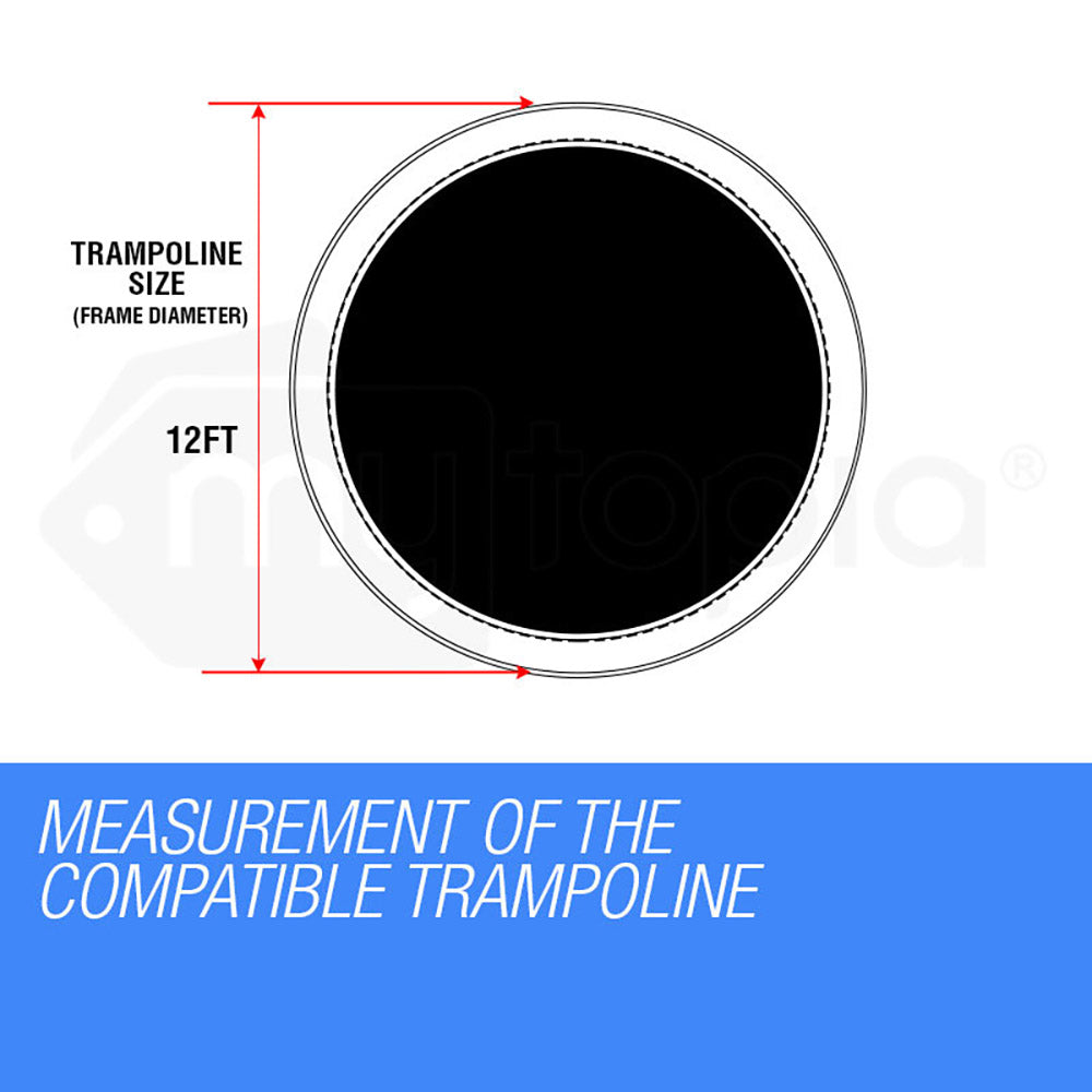 UP-SHOT 12ft Replacement Trampoline Inside Safety Net Spare Enclosure 8 Pole