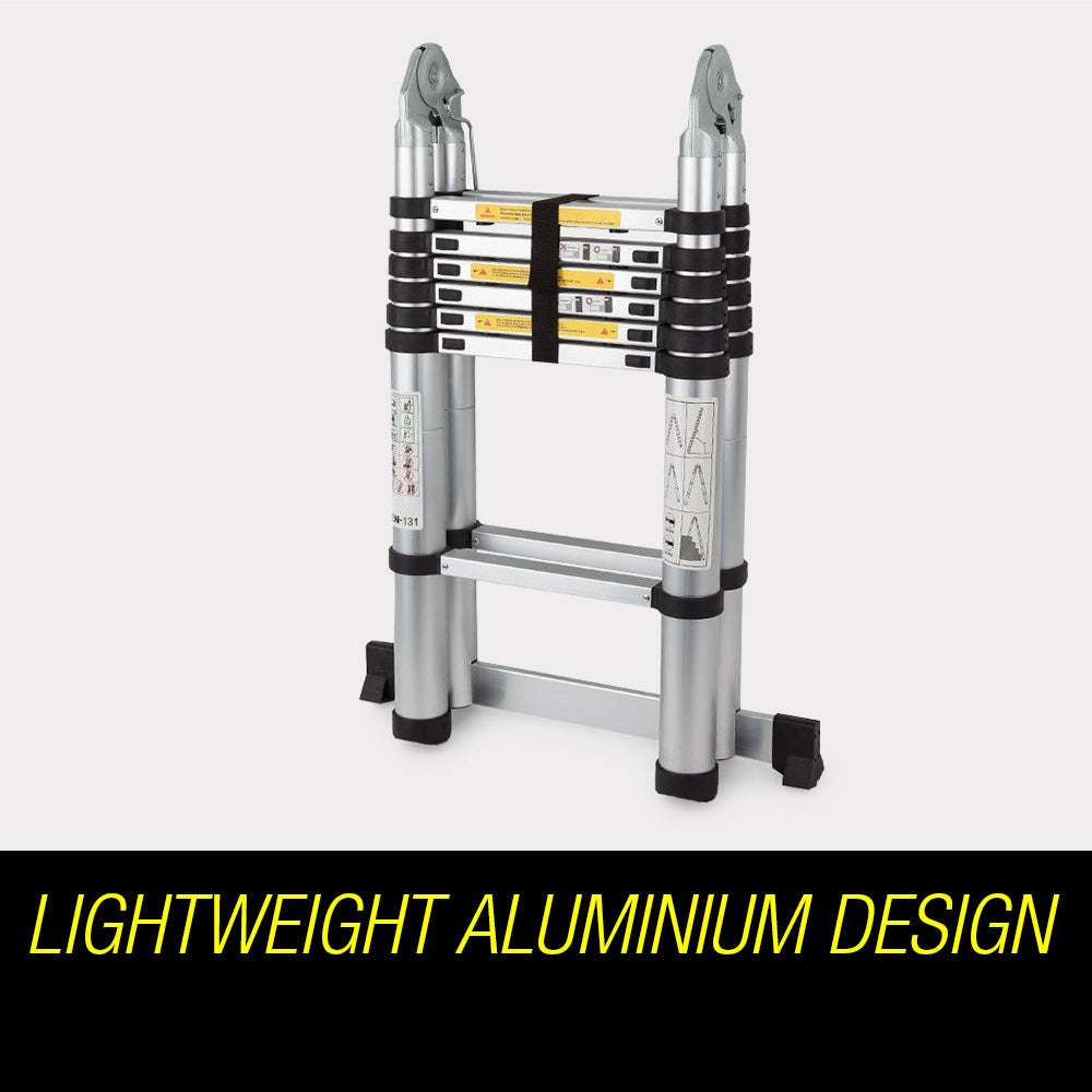 Bullet 4.4m Multipurpose Aluminium Telescopic Folding Ladder Alloy Extension Steps