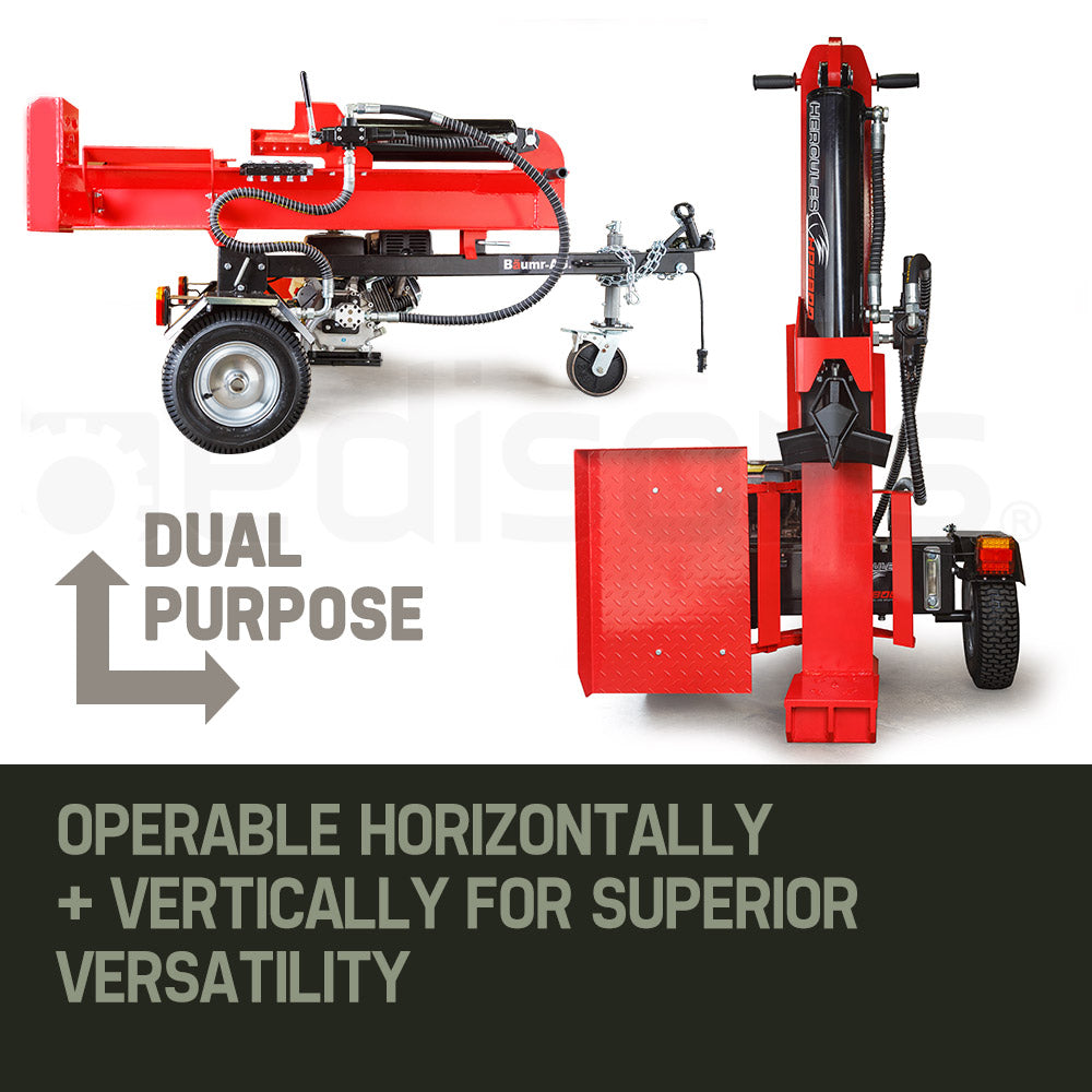 Baumr-AG 60 Ton Diesel Log Splitter 60T Heavy-Duty Wood Cutter Hydraulic Fire Axe 4-Stroke Engine