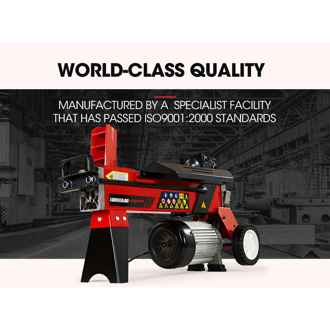 BAUMR-AG 6 Ton Electric Log Splitter 6T Hydraulic Firewood Wood Timber Block Cutter Small Machine