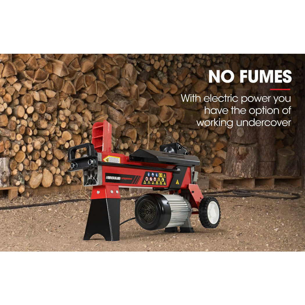 BAUMR-AG 6 Ton Electric Log Splitter 6T Hydraulic Firewood Wood Timber Block Cutter Small Machine