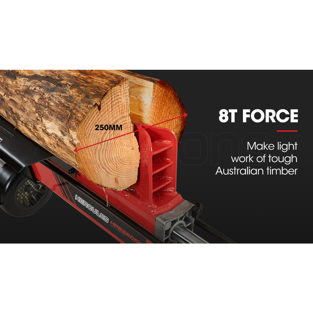 Baumr-AG 8 Ton Electric Log Splitter 8T Wood Cutter Hydraulic Fire Wood Block Axe Small Machine