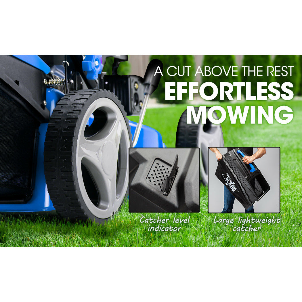 POWERBLADE Lawn Mower 18 175cc Petrol Self-Propelled Push Lawnmower 4-Stroke