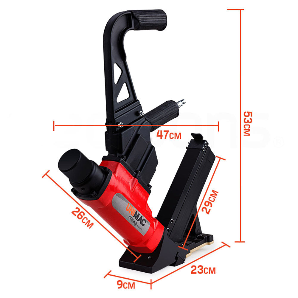 UNIMAC Pneumatic Flooring Nailer Staple Gun Floor Gas Nail Cleat Stapler