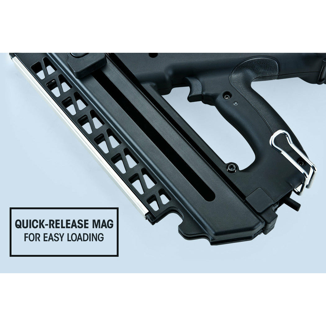 UNIMAC Cordless Framing Nailer 34 Degree Gas Nail Gun Kit - 2nd Gen Brushless