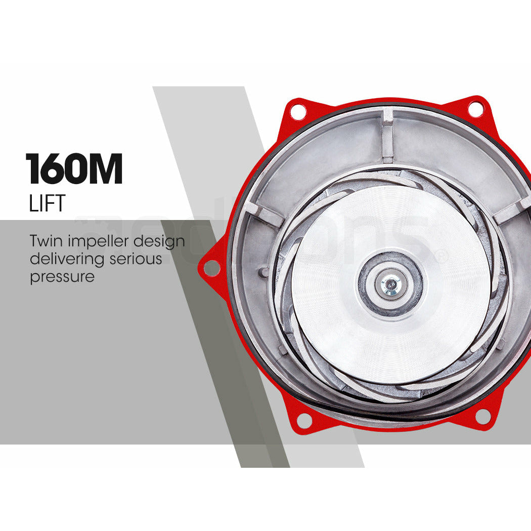 Warton 8HP 1.5 & 2 Petrol High Pressure Water Transfer Pump Irrigation Fire Fighting