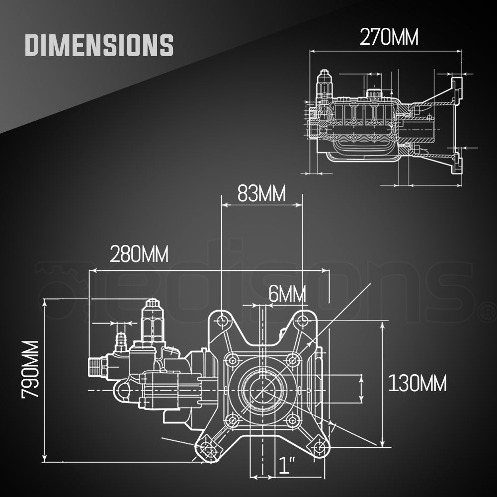 Pressure Washer Pump 4000psi RSV4G40 AR Annovi Revereri suits most 9-13 HP