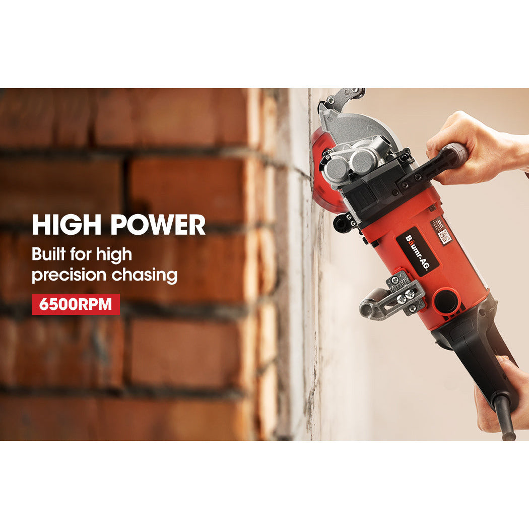 BAUMR-AG Wall Chaser Machine Concrete Chasing Tool Electric Brick Grinder Saw
