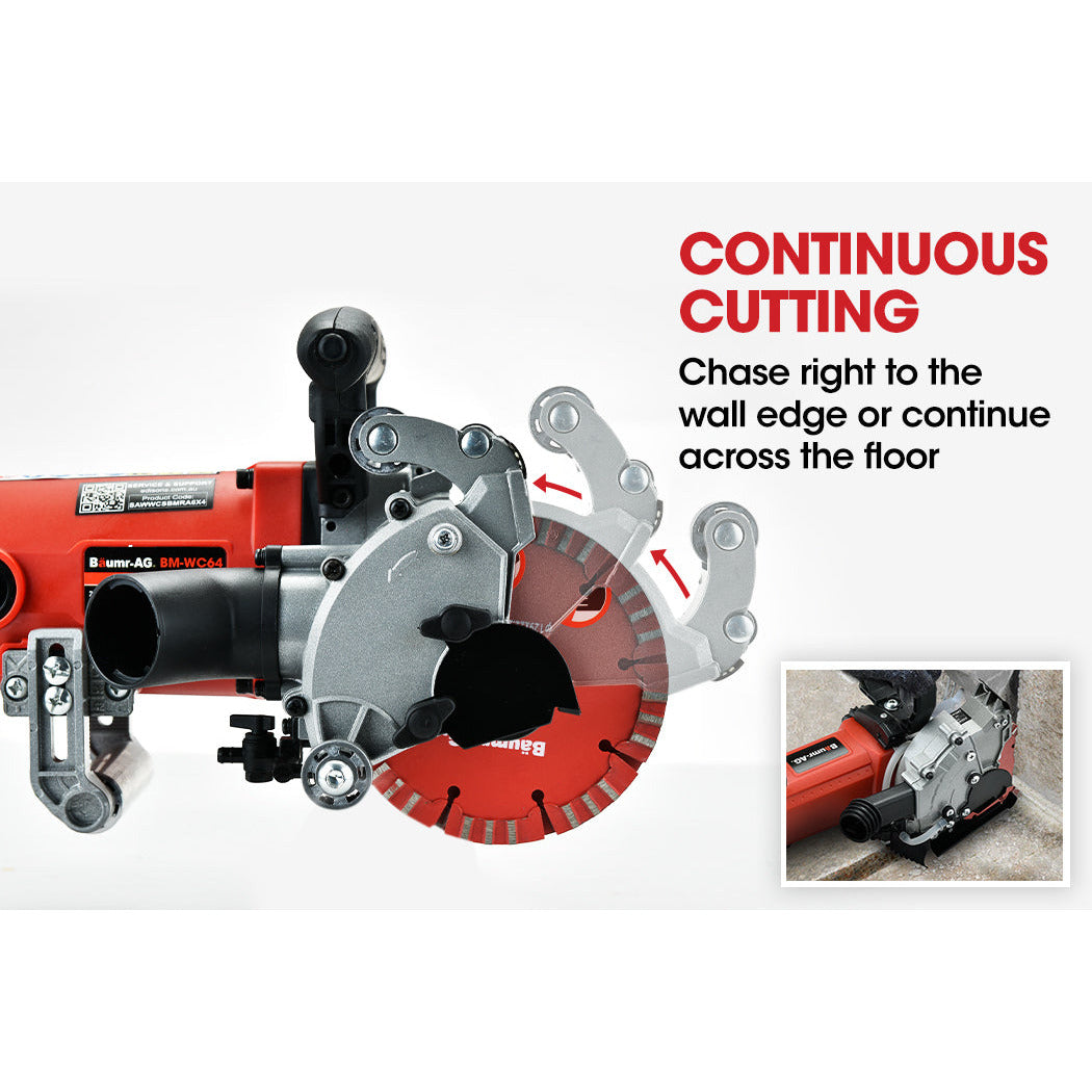BAUMR-AG Wall Chaser Machine Concrete Chasing Tool Electric Brick Grinder Saw