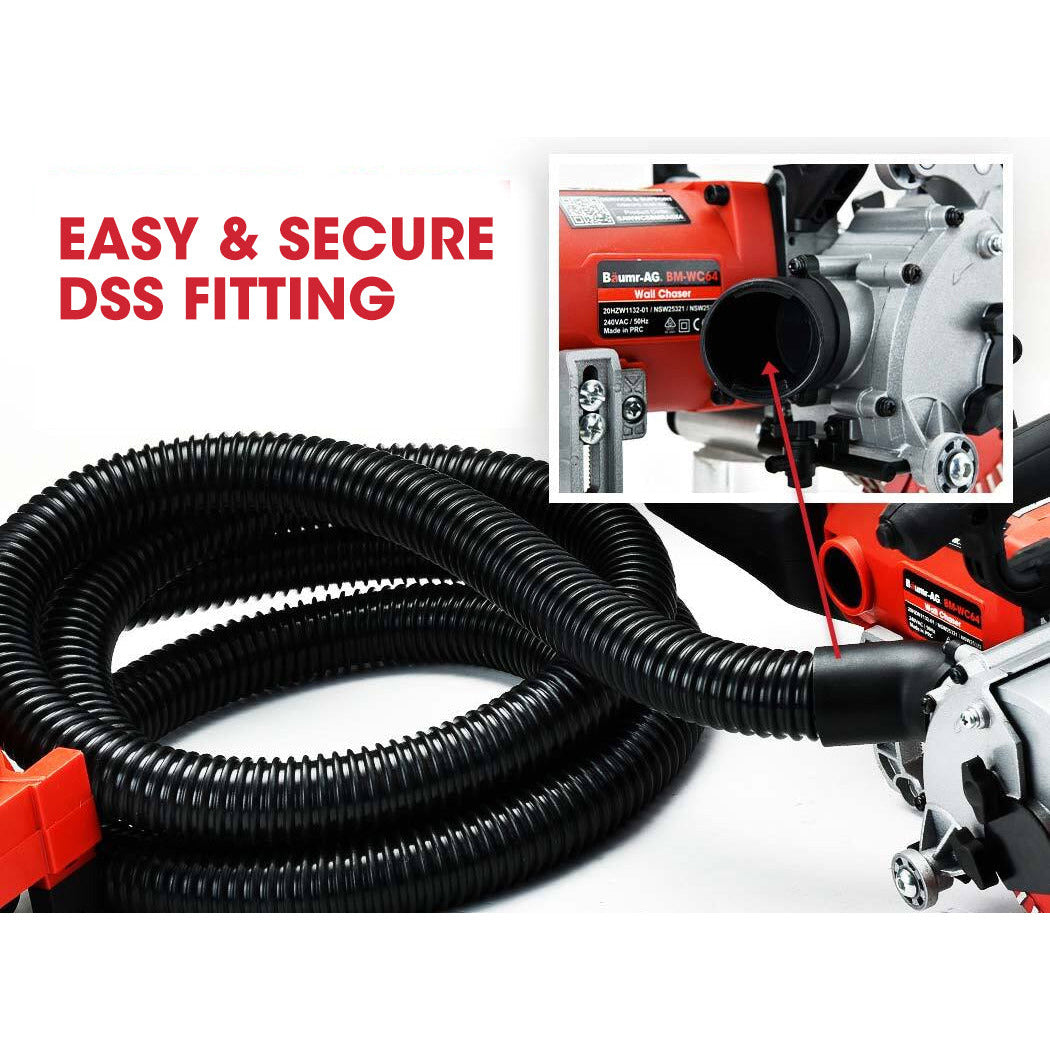 BAUMR-AG Wall Chaser and Vacuum Combo Dust Collector Concrete Chasing Machine