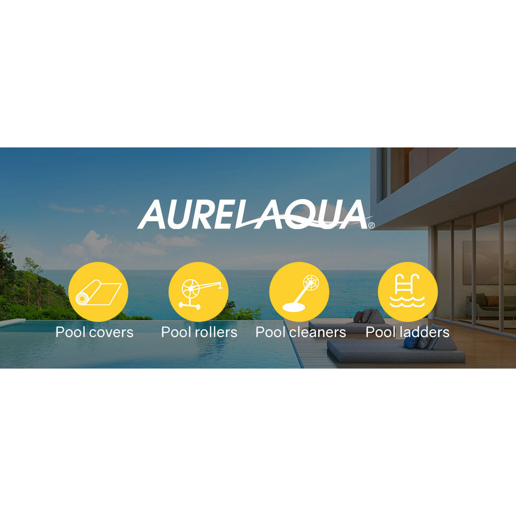 AURELAQUA 500 Micron 9.5x4m Solar Thermal Blanket Swimming Pool Cover, Blue