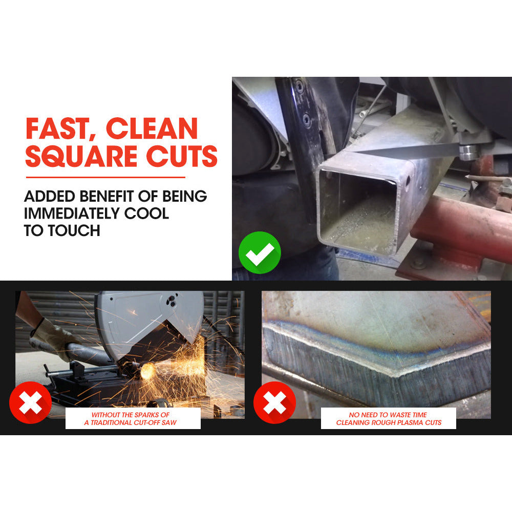 BAUMR-AG Portable Band Saw Cold Cut Metal Cut Off Bandsaw Steel Hand Drop Slicer Cutter Chop