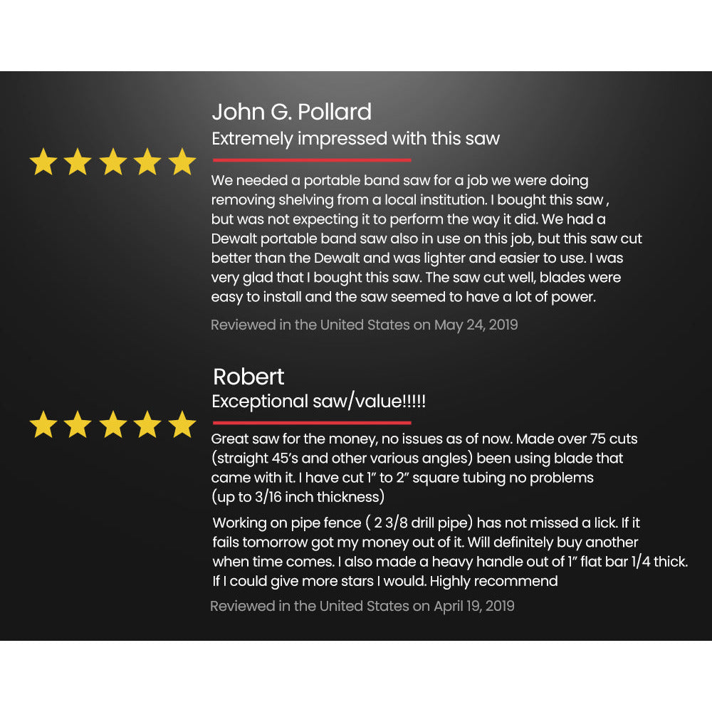 BAUMR-AG Portable Band Saw Cold Cut Metal Cut Off Bandsaw Steel Hand Drop Slicer Cutter Chop