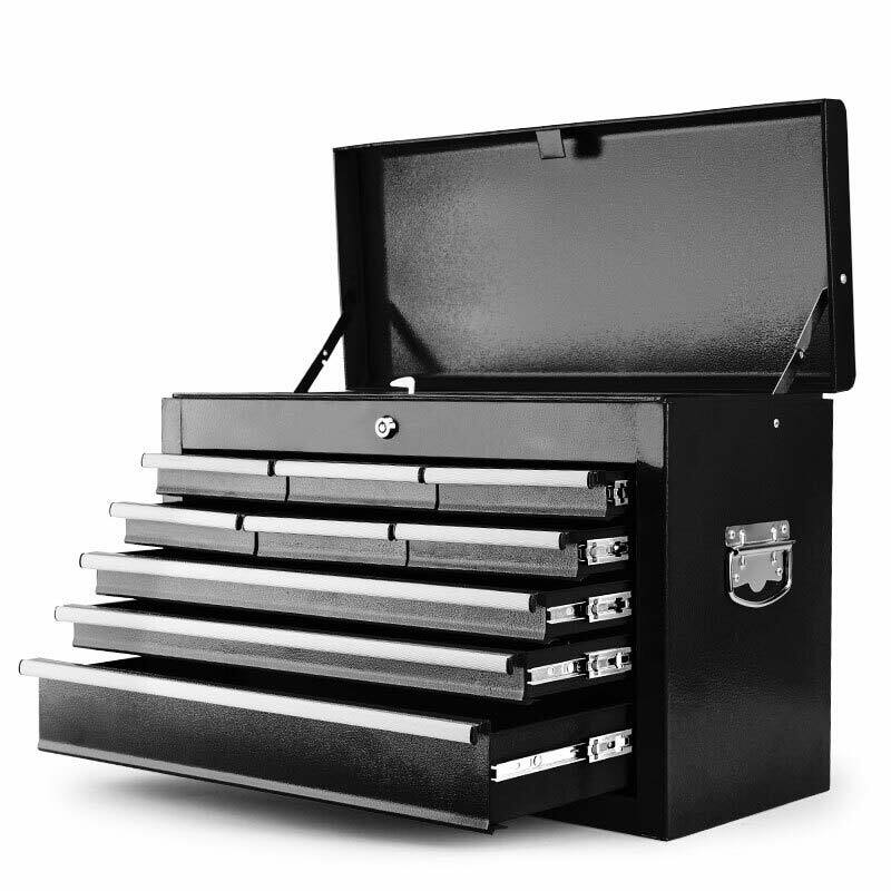 BULLET 9 Drawer Tool Box Chest Mechanic Garage Storage Toolbox Set Organiser