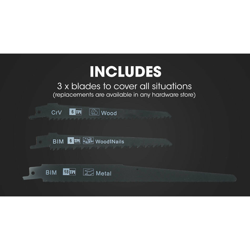 BAUMR-AG Reciprocating Saw 20V Cordless Lithium Electric Saber Recip w/ Battery