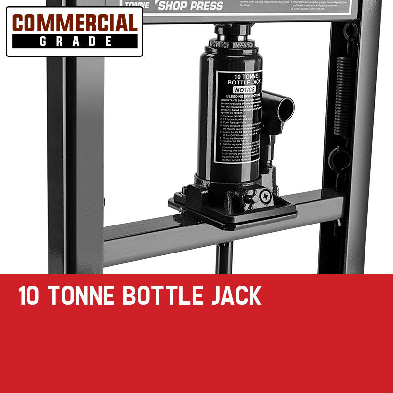 Baumr-AG 10 Tonne Hydraulic Shop Press Workshop Jack Bending Stand H-Frame