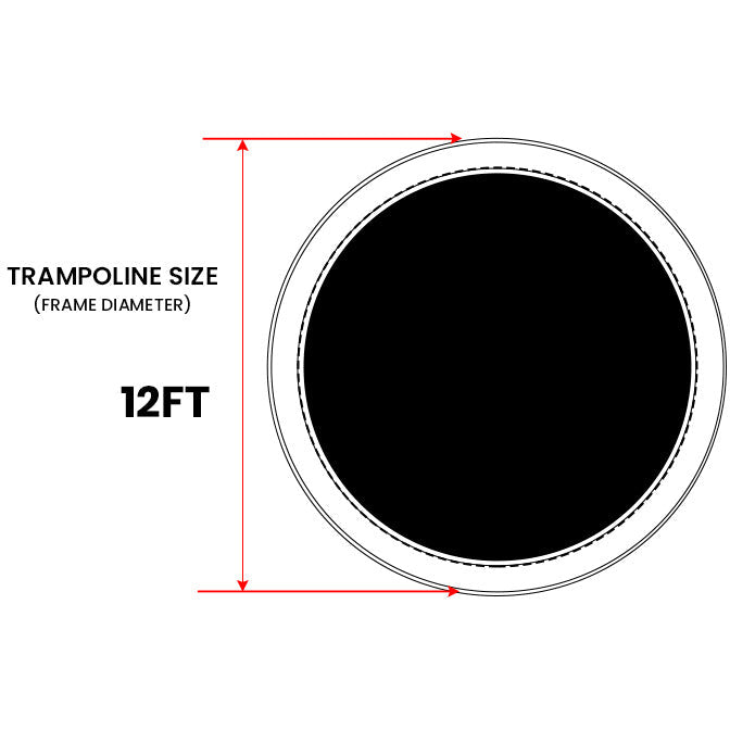 UP-SHOT 12ft Trampoline Safety Pad Blue Padding Replacement Round Spring Cover