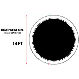 UP-SHOT 14ft Trampoline Safety Blue Pad Padding Replacement Round Spring Cover