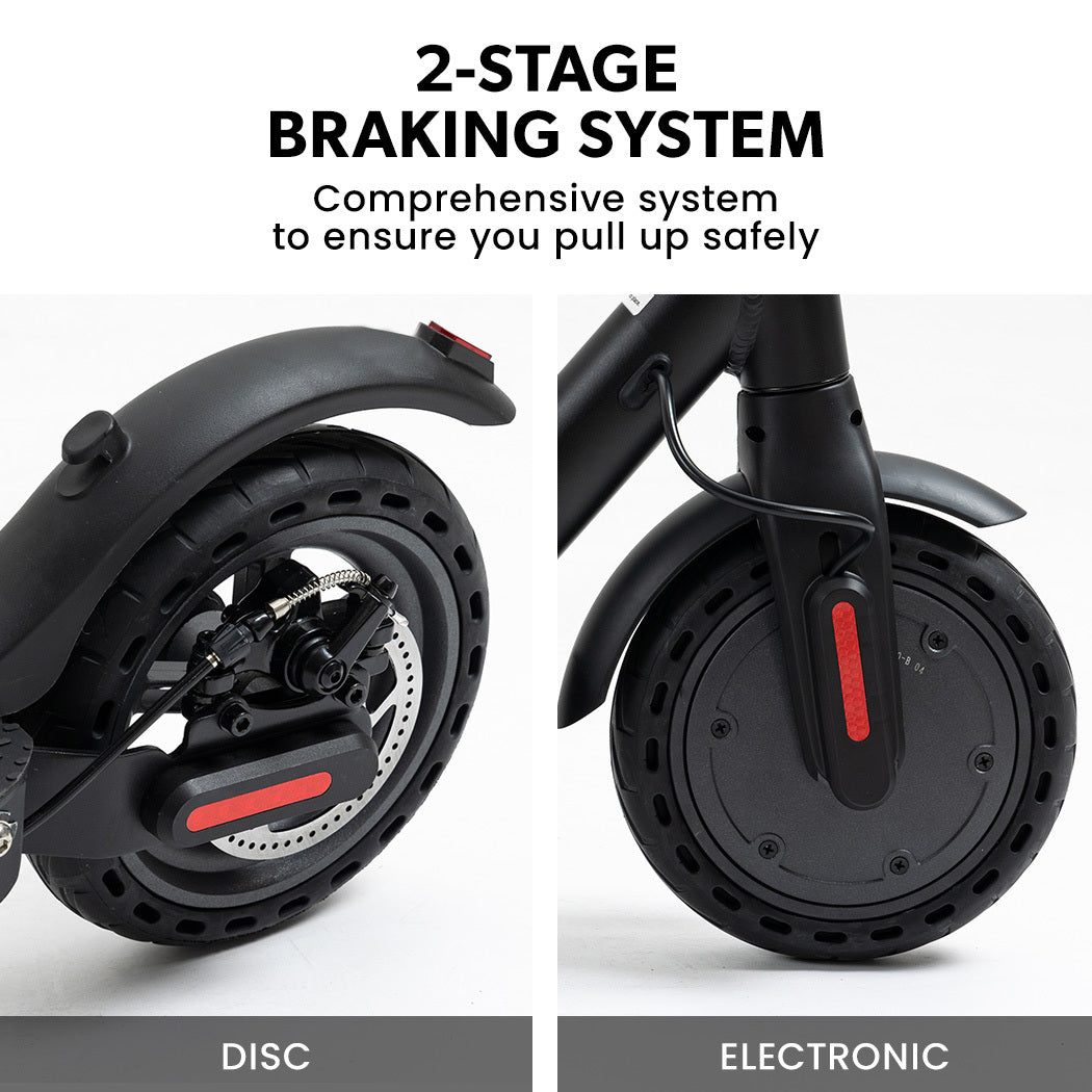 VALK 400W Electric Scooter, 37V Folding E- Scooter with Suspension, for Adults, Synergy 5 MkII Black