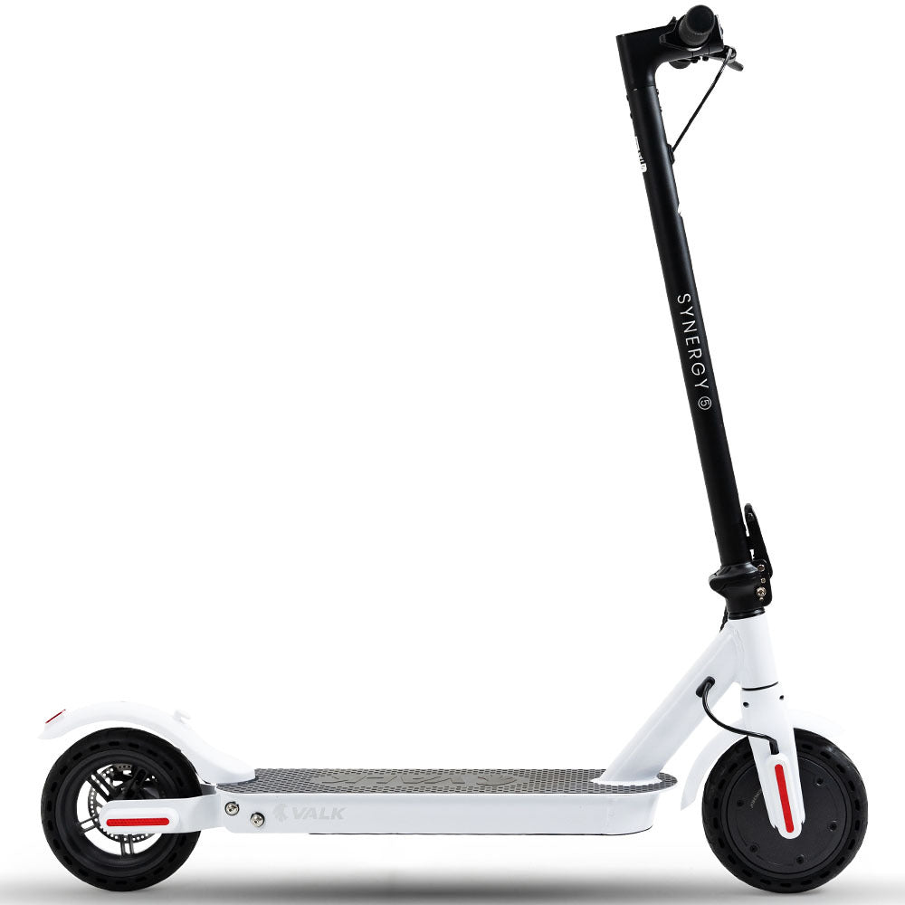 VALK 400W Electric Scooter, with Suspension for Adults Portable Folding Ride On,Synergy 5 MkII White