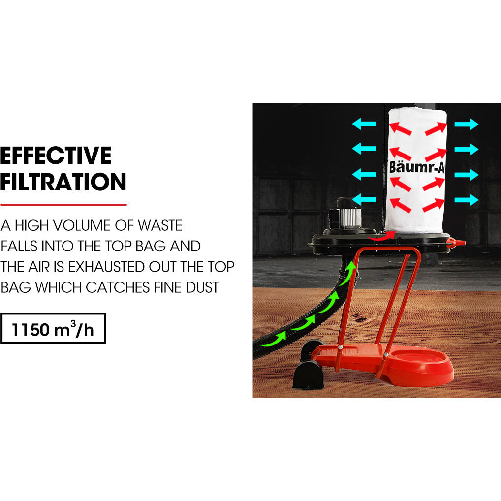 Baumr-AG Dust Collector Extraction Cyclone Woodworking Portable Catcher Workshop