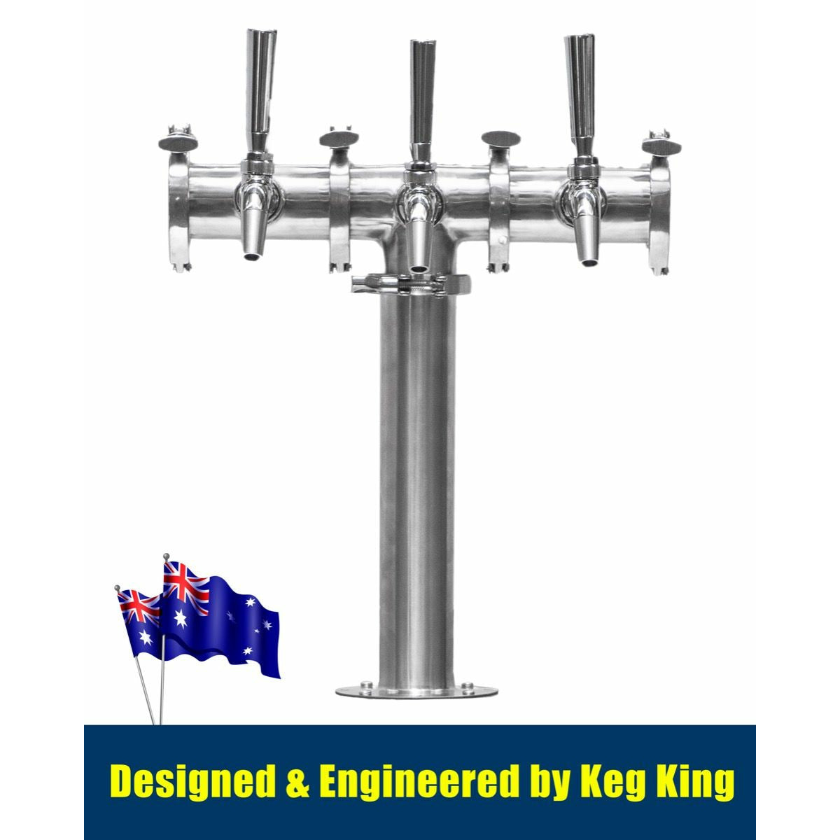 Beer Font Tower - Triple Tap Modular Beer Font with Tap