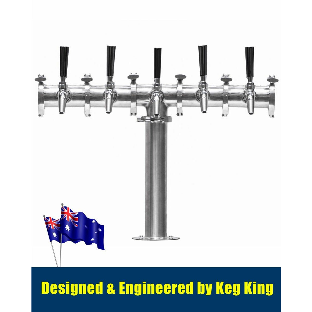 Beer Font Tower - Quintuple Tap Modular Beer Font with Tap