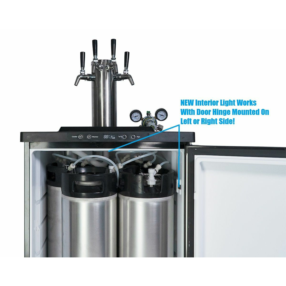 Beer Keg Fridge KegMaster Series XL Kegerator With Three Beer Taps