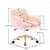 Fluffy Office Chair Faux Fur Modern Swivel Desk Chair for Women And Girls-Pink