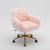 Fluffy Office Chair Faux Fur Modern Swivel Desk Chair for Women And Girls-Pink
