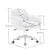 Fluffy Office Chair Faux Fur Modern Swivel Desk Chair for Women And Girls-White