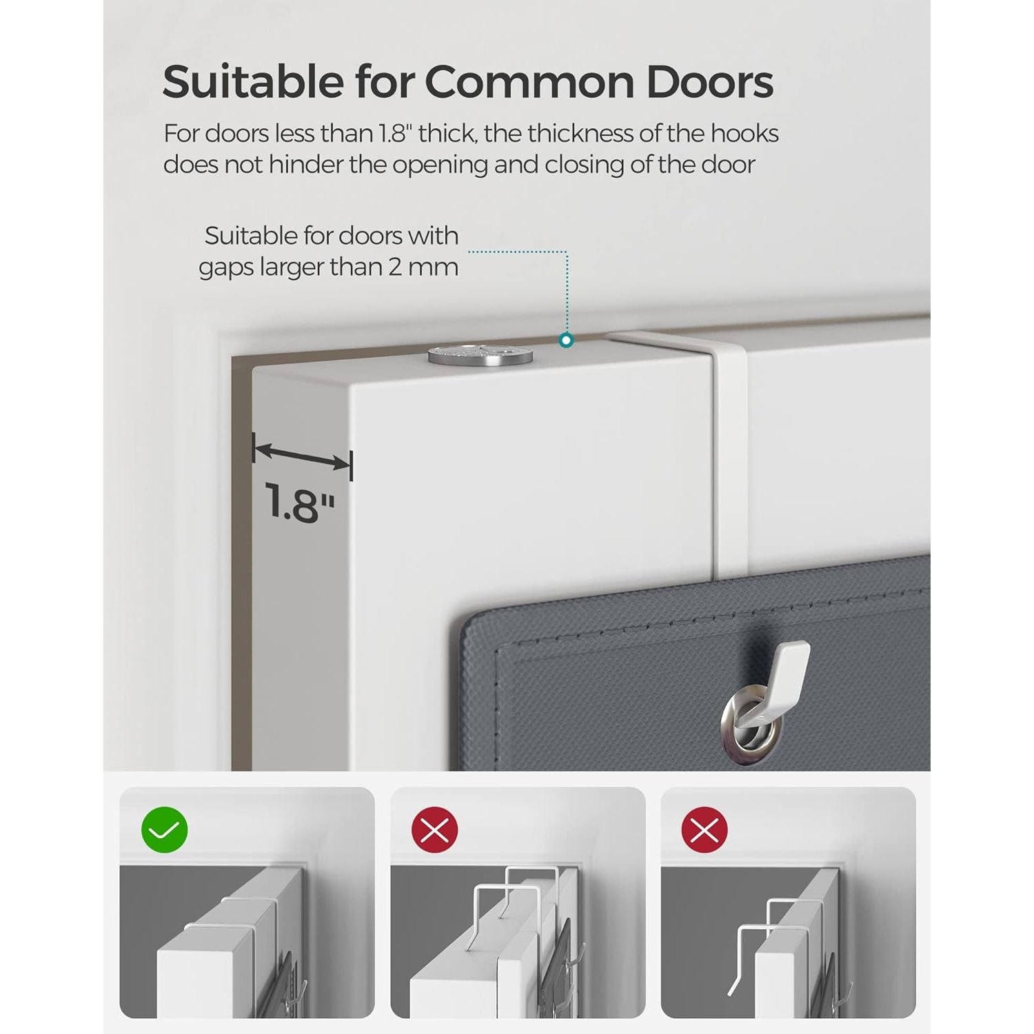 SONGMICS Hanging Closet Organizers and Storage with 4 Compartments Gray RDH04G