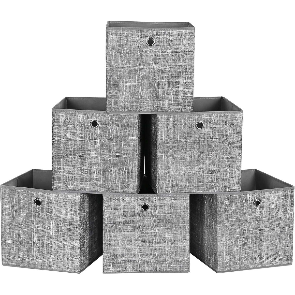 SONGMICS Storage Boxes 6 packs Non-Woven Fabric Grey RFB002G02V1