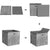 SONGMICS Storage Boxes 6 packs Non-Woven Fabric Grey RFB002G02V1