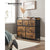 SONGMICS Dresser for Bedroom Chest of Drawers Rustic Brown and Black LTS137B01