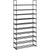 SONGMICS 10 Tier Metal Shoe Rack for 50 Pairs of Shoes Black LSA10BKV1