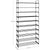 SONGMICS 10 Tier Metal Shoe Rack for 50 Pairs of Shoes Black LSA10BKV1