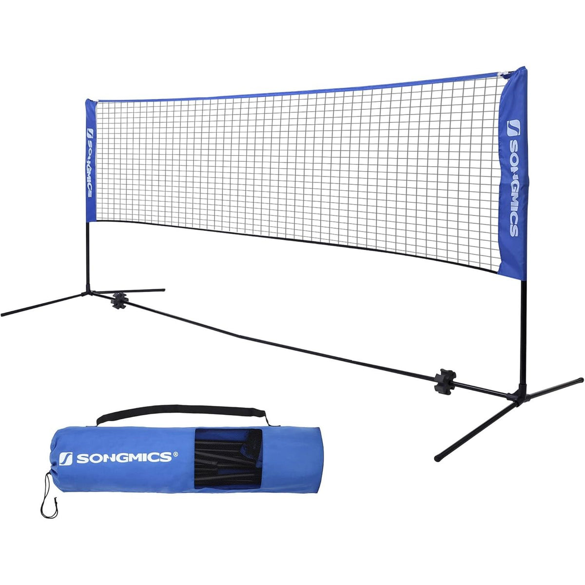 SONGMICS 4m Portable Tennis Badminton Net Blue SYQ400