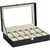 SONGMICS 12 Slots Watch Box with Glass Lid and Removable Watch Pillows Beige Lining