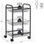 SONGMICS 3-Tier Metal Rolling Cart on Wheels with Removable Shelves Black BSC03BK