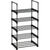 SONGMICS 5 Tier Metal Shoe Rack for 10 Pairs of Shoes Black