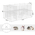 SONGMICS Metal Wire Two-Story Pet Playpen with Zip Ties White