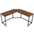 VASAGLE L-Shaped Computer Desk Rustic Brown and Black LWD73X