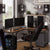 VASAGLE L-Shaped Computer Desk Rustic Brown and Black LWD73X