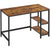 VASAGLE Computer Desk with 2 Shelves Rustic Brown and Black LWD47X