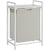 VASAGLE Laundry Hamper with Shelf and Pull-Out Bag 65L White BLH101W01