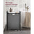 VASAGLE Laundry Hamper with Shelf and Pull-Out Bag 65L Black and Gray BLH101G01