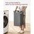 VASAGLE Laundry Hamper with Shelf and Pull-Out Bag 65L Black and Gray BLH101G01